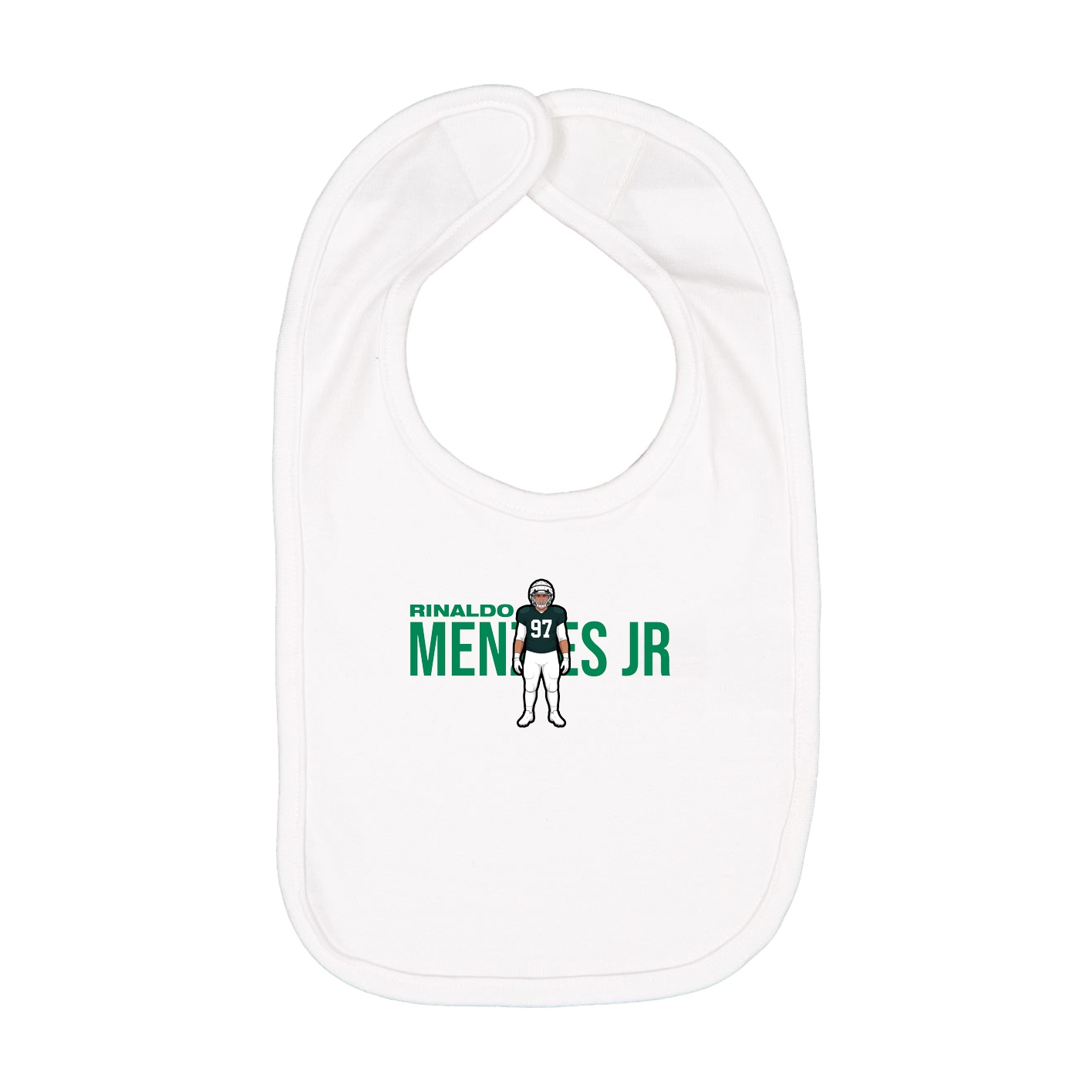 Infant Bib — Player Name in White