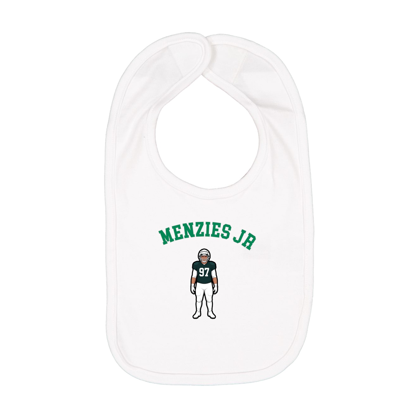 Infant Bib — Shirsey Arch in White