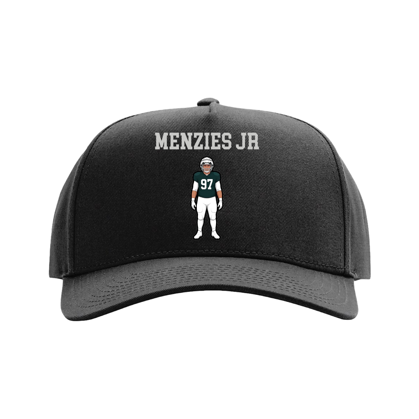 Full Fabric Five-Panel Champ Cap — Shirsey in Black