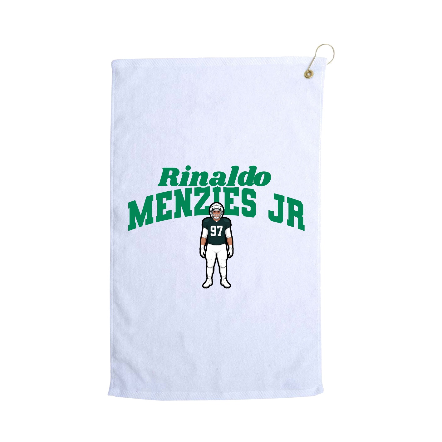 Golf Towel — Signature Arch in White