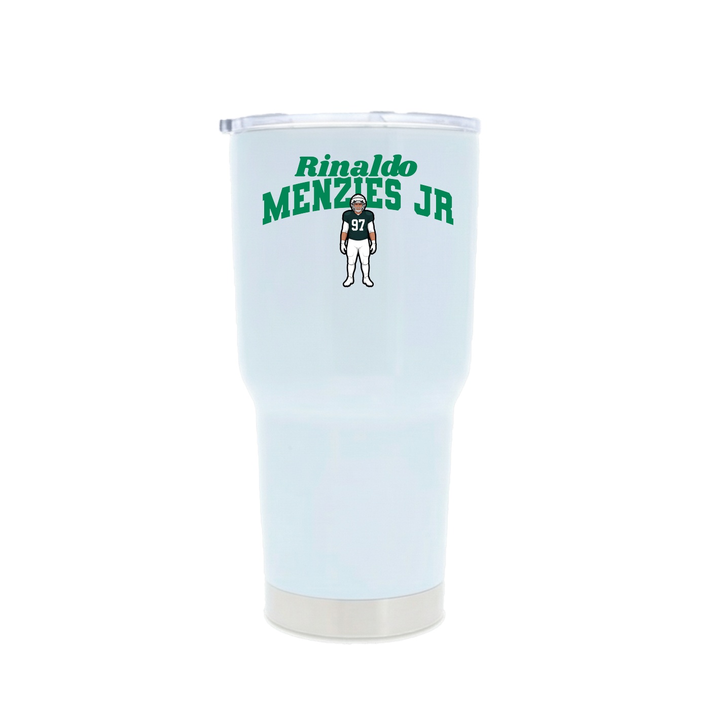 30oz Stainless Steel Tumbler — Signature Arch in White
