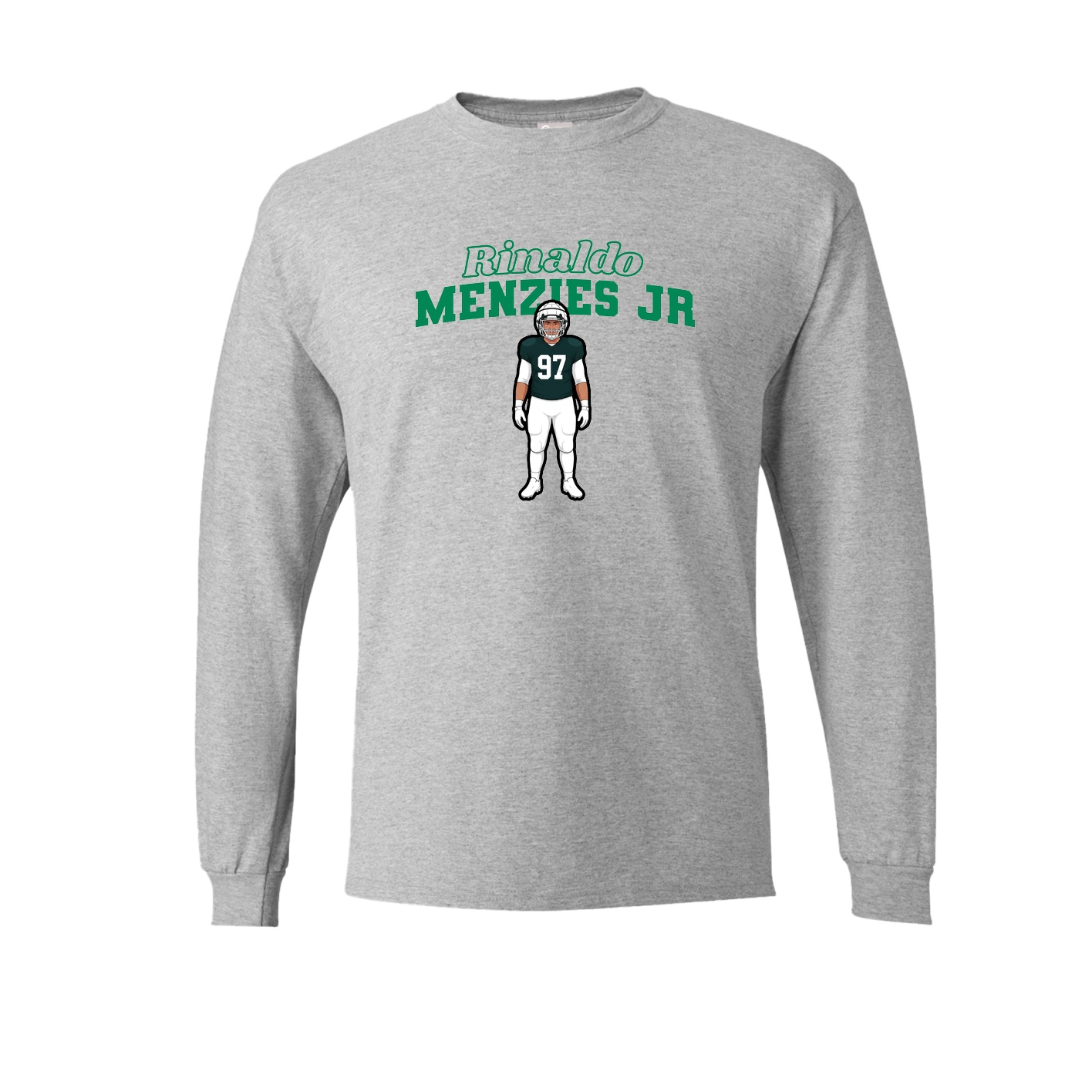 Long Sleeve Tee — Name Arch in Grey