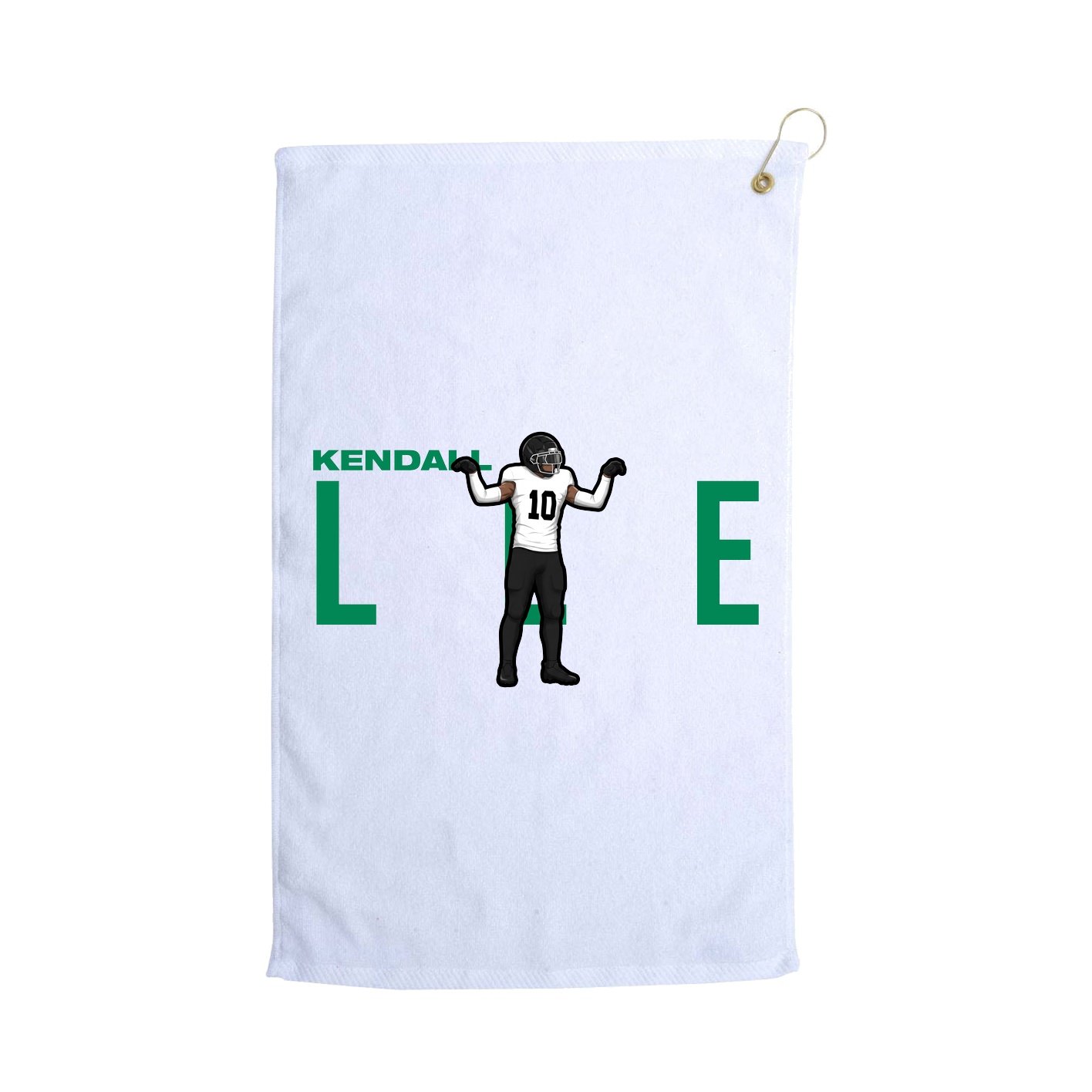 Golf Towel — Player Name in White
