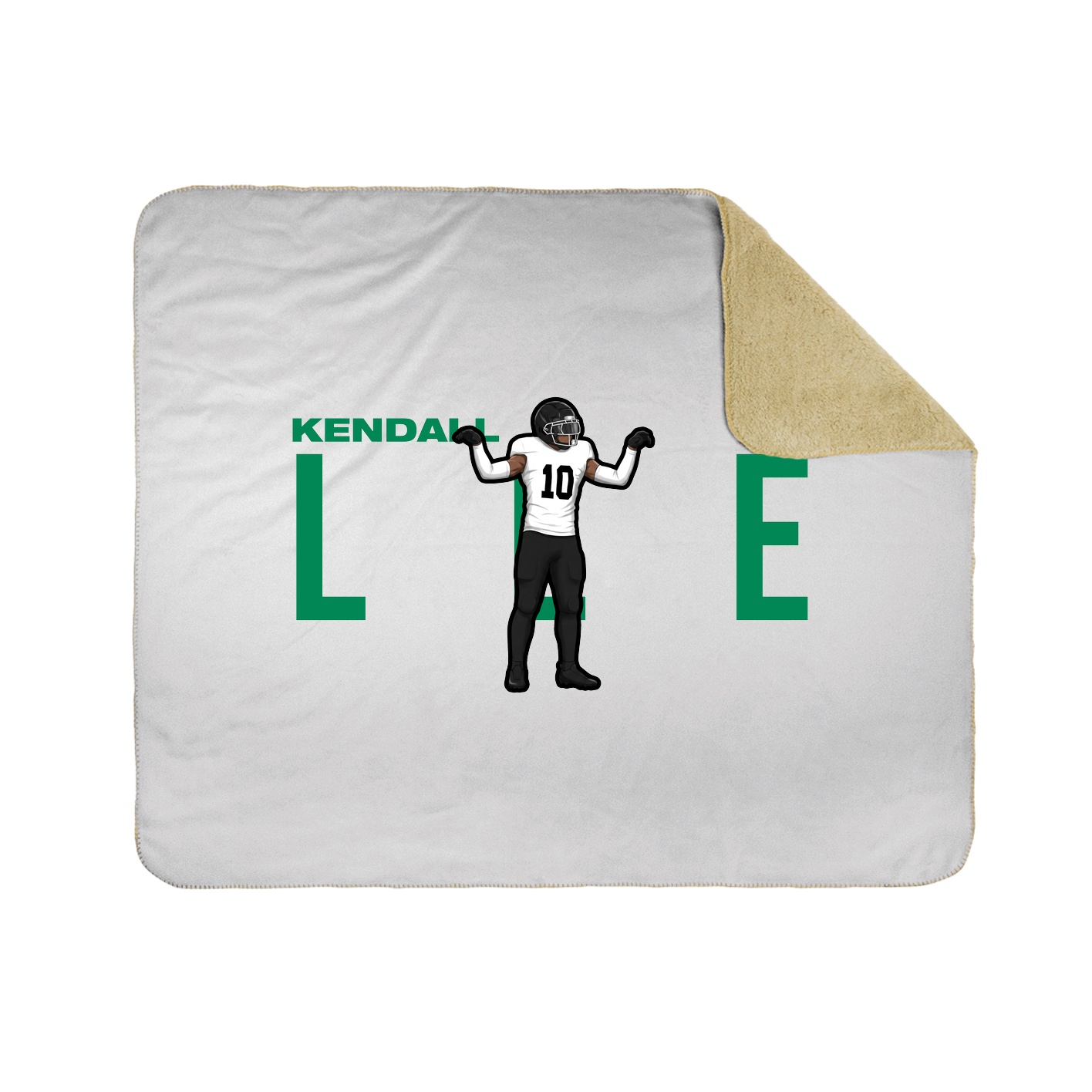 Throw Blanket — Player Name in White