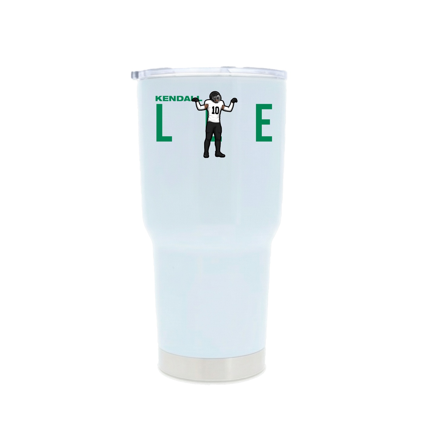 30oz Stainless Steel Tumbler — Player Name in White
