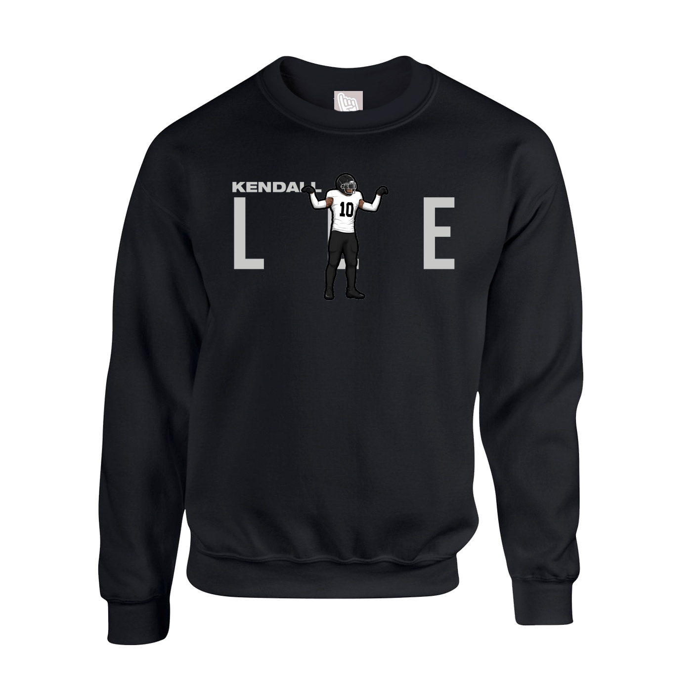 Fleece Crew — Player Name in Black