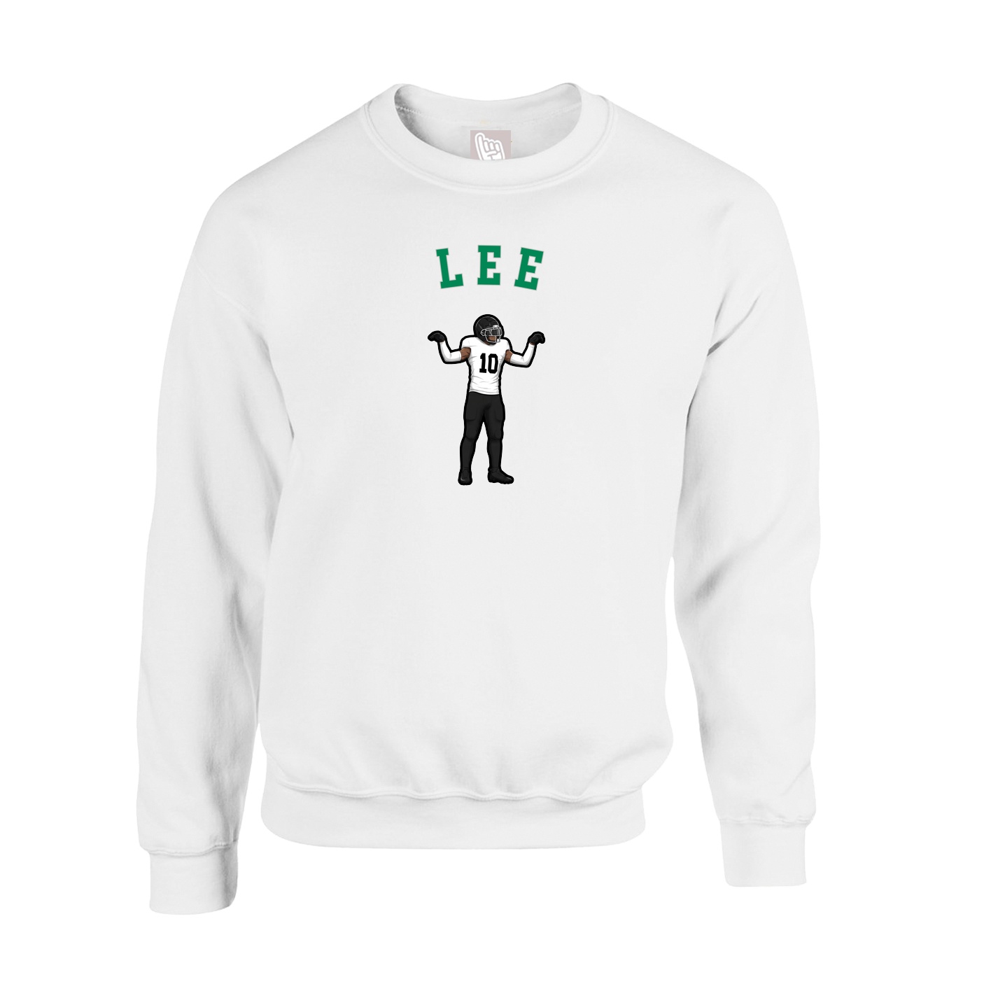 Fleece Crew — Shirsey Arch in White