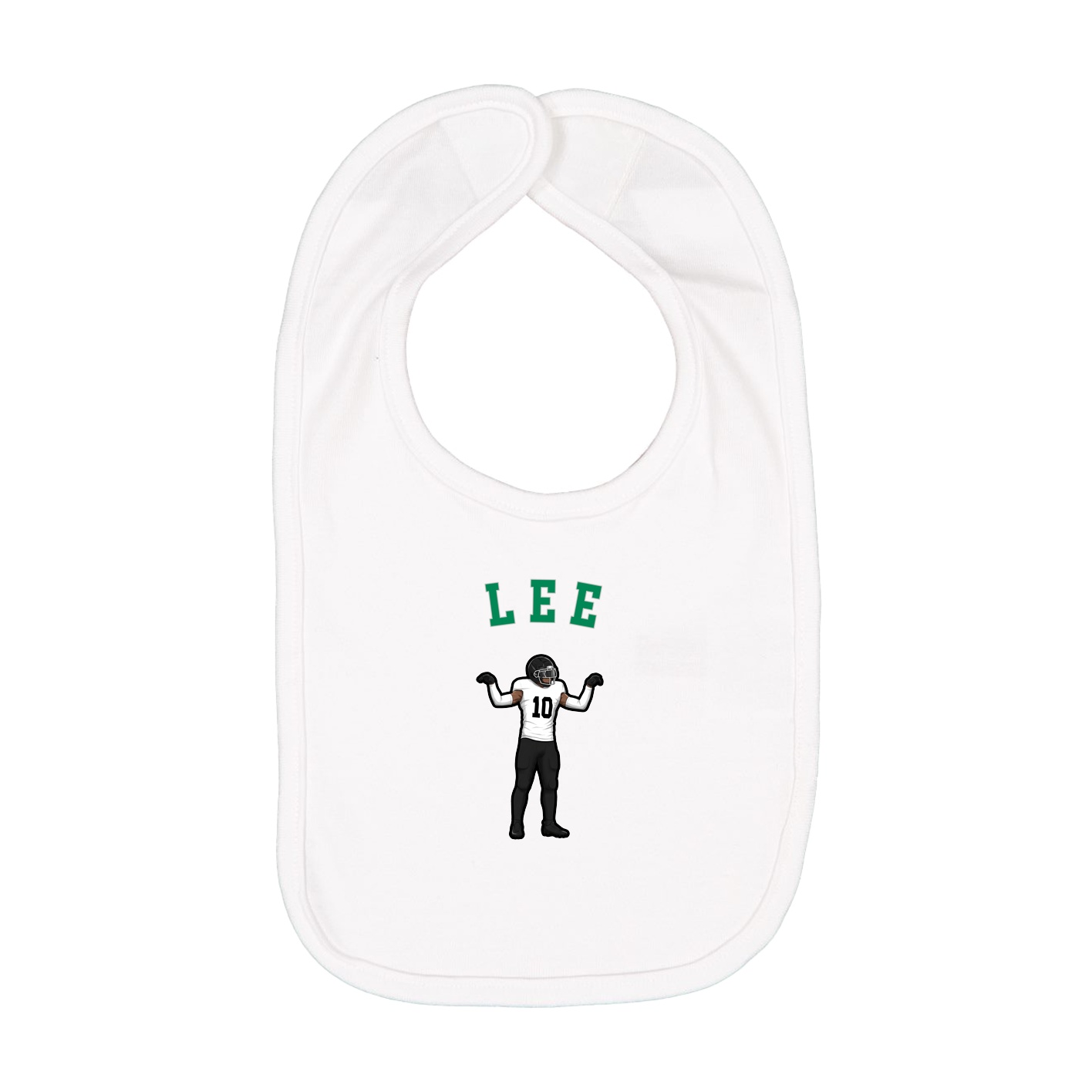 Infant Bib — Shirsey Arch in White