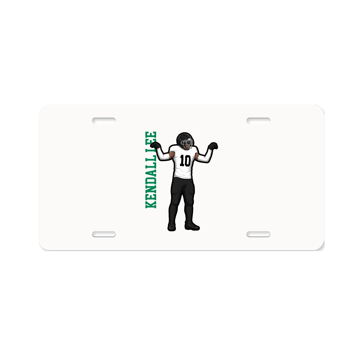 License Plate — Name Vertical in Classic