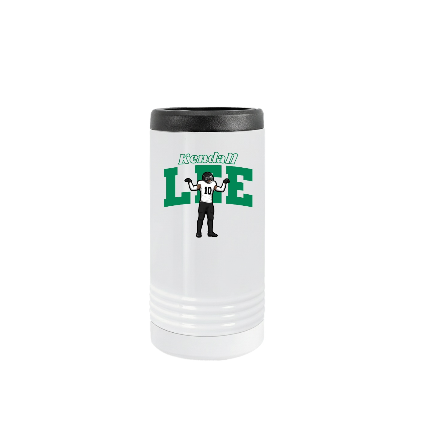 Slim Beverage Holder — Name Arch in White