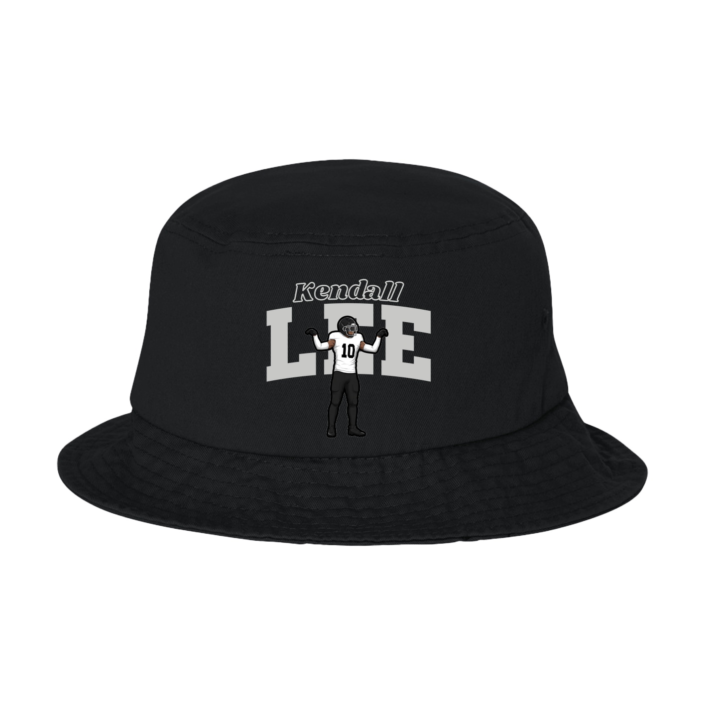Bucket Cap — Name Arch in Black