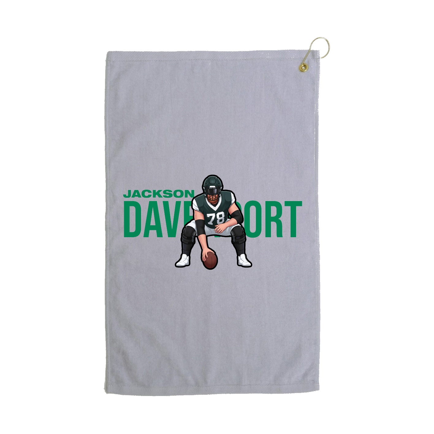Golf Towel — Player Name in Grey