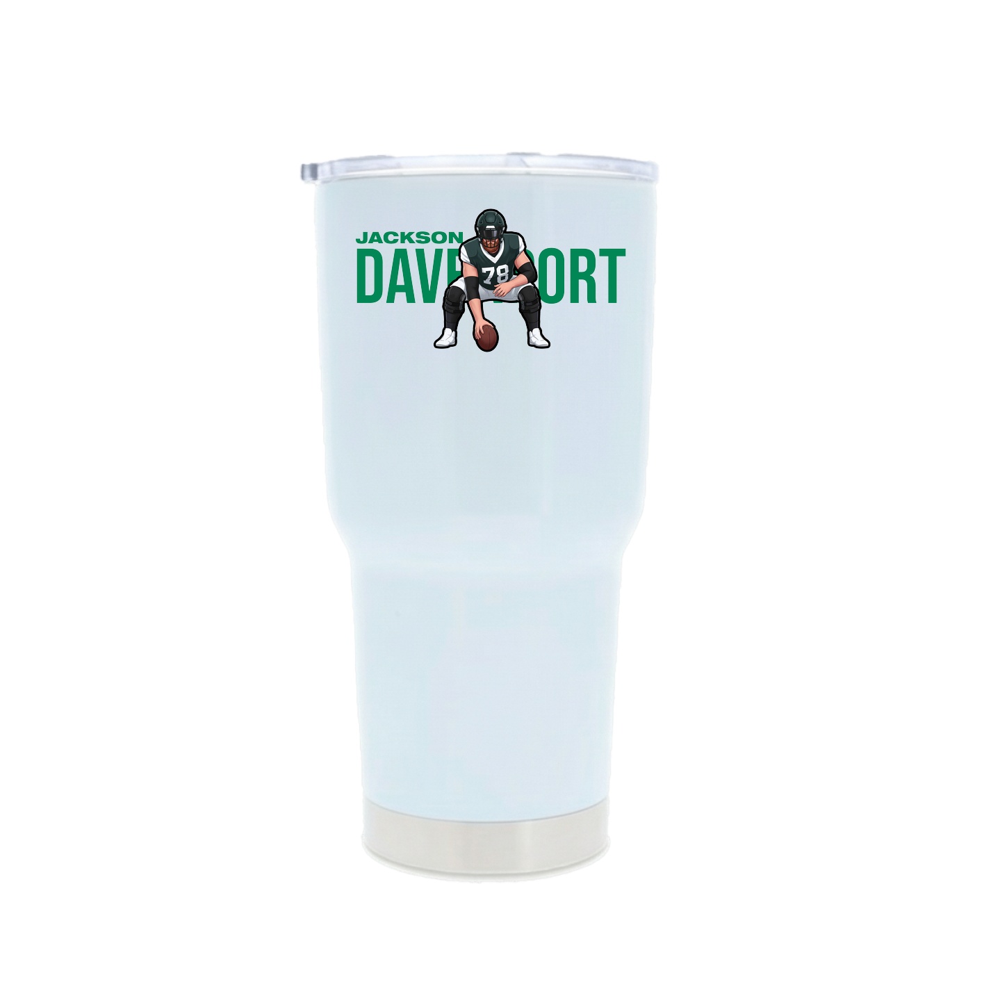 30oz Stainless Steel Tumbler — Player Name in White