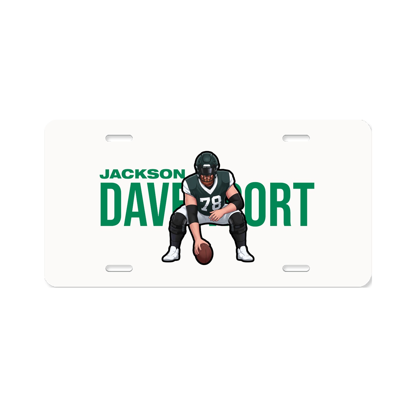 License Plate — Player Name in Classic