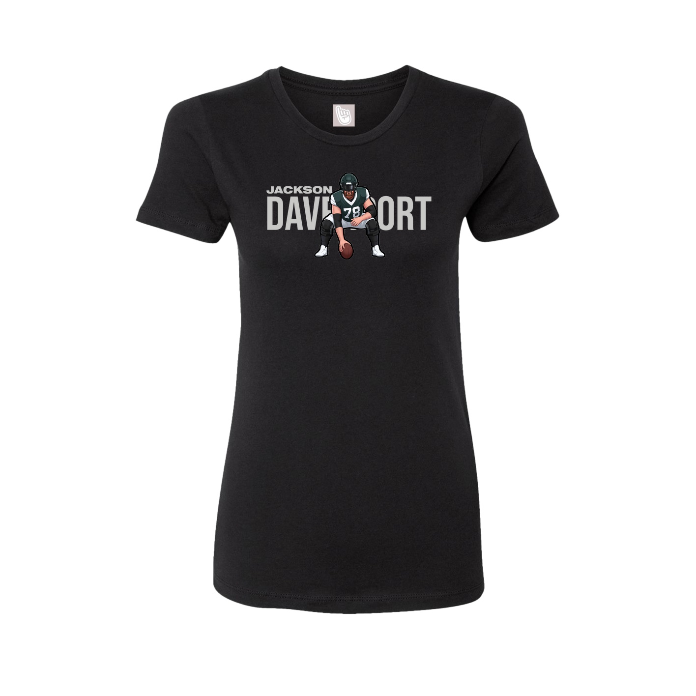 Fitted Women's Tee — Player Name in Black
