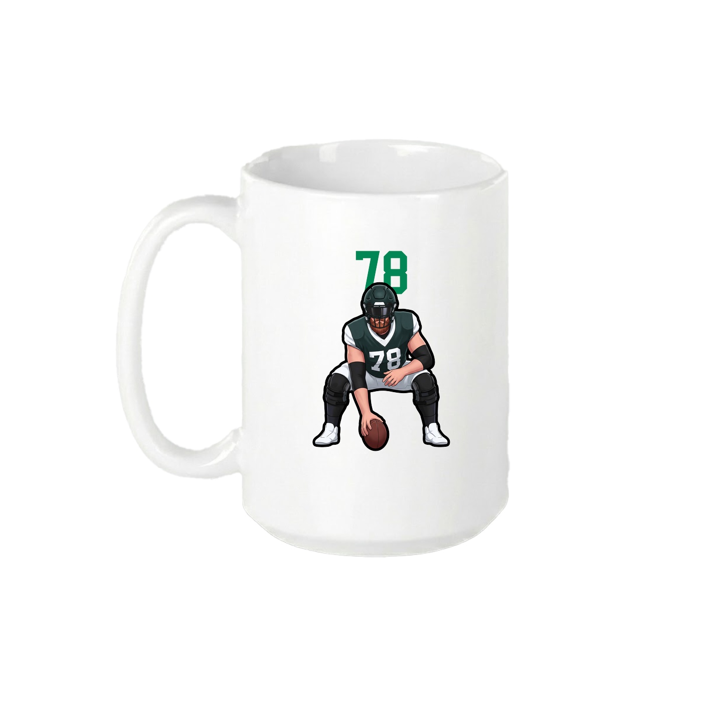 15oz Coffee Mug — Number Top in White