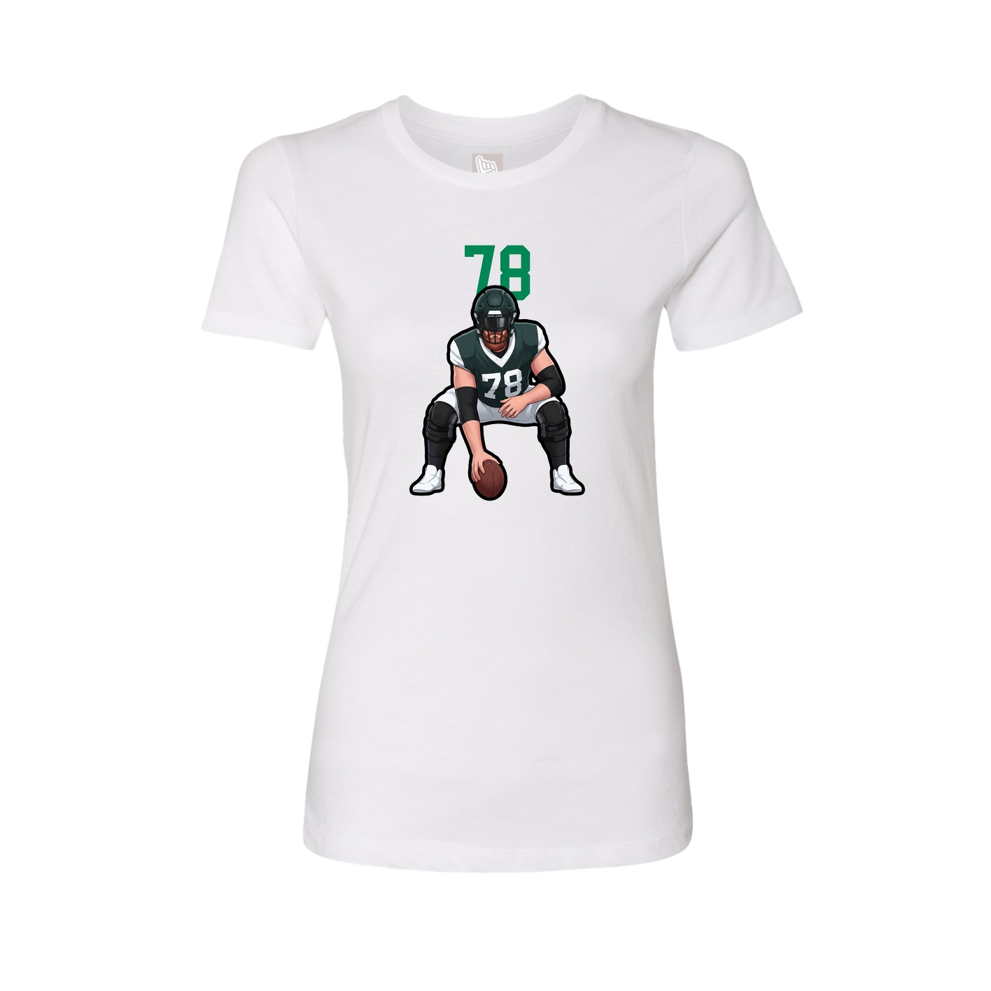 Fitted Women's Tee — Number Top in White