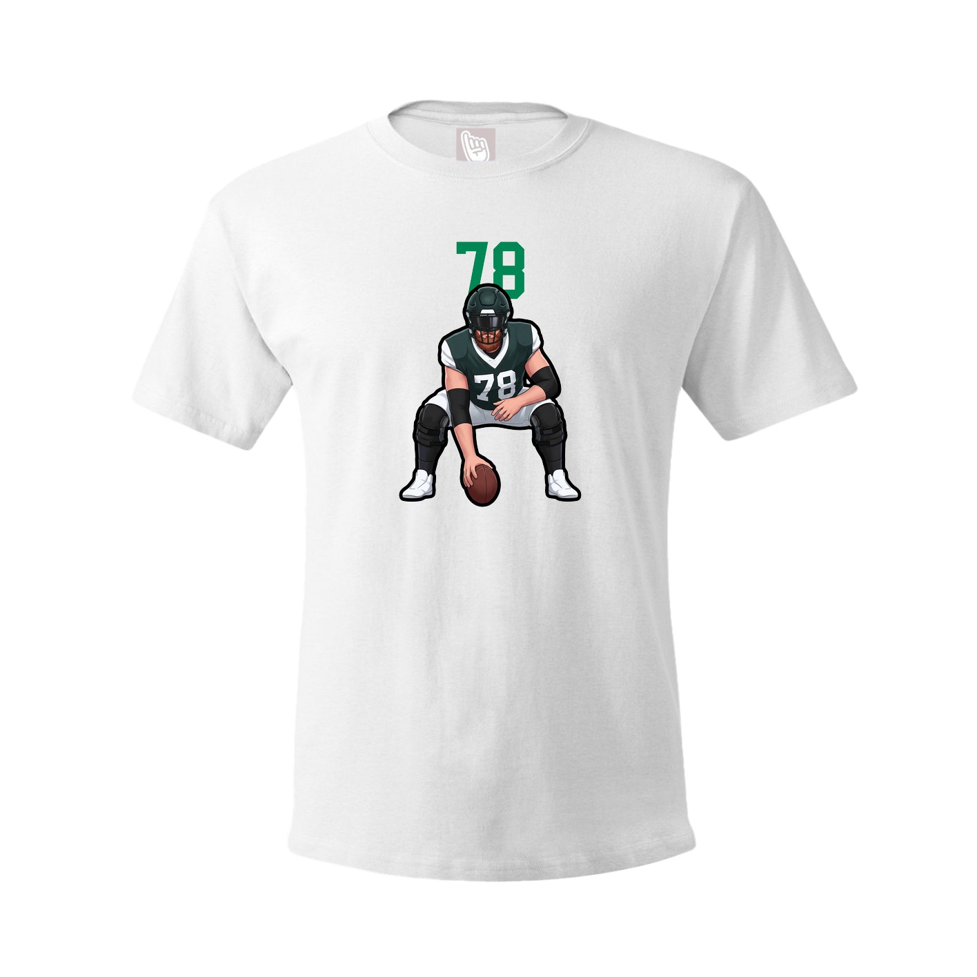 Youth Tee — Number Top in White