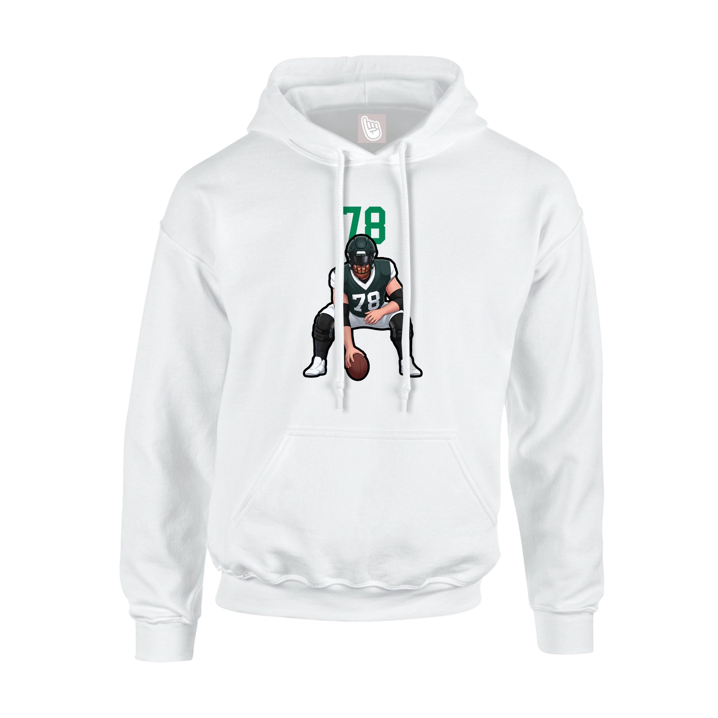 Hoodie — Number Top in White