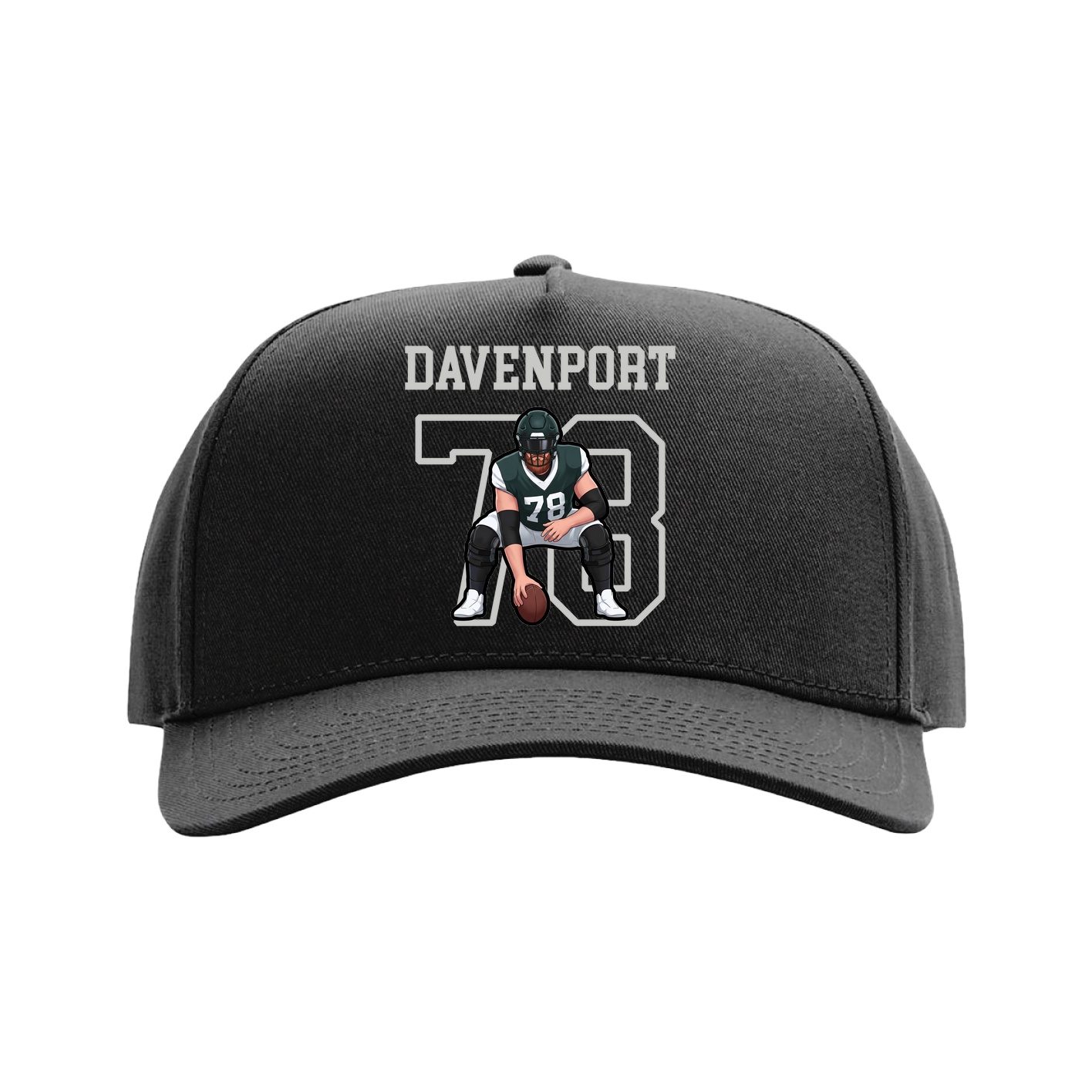 Full Fabric Five-Panel Champ Cap — Shirsey in Black