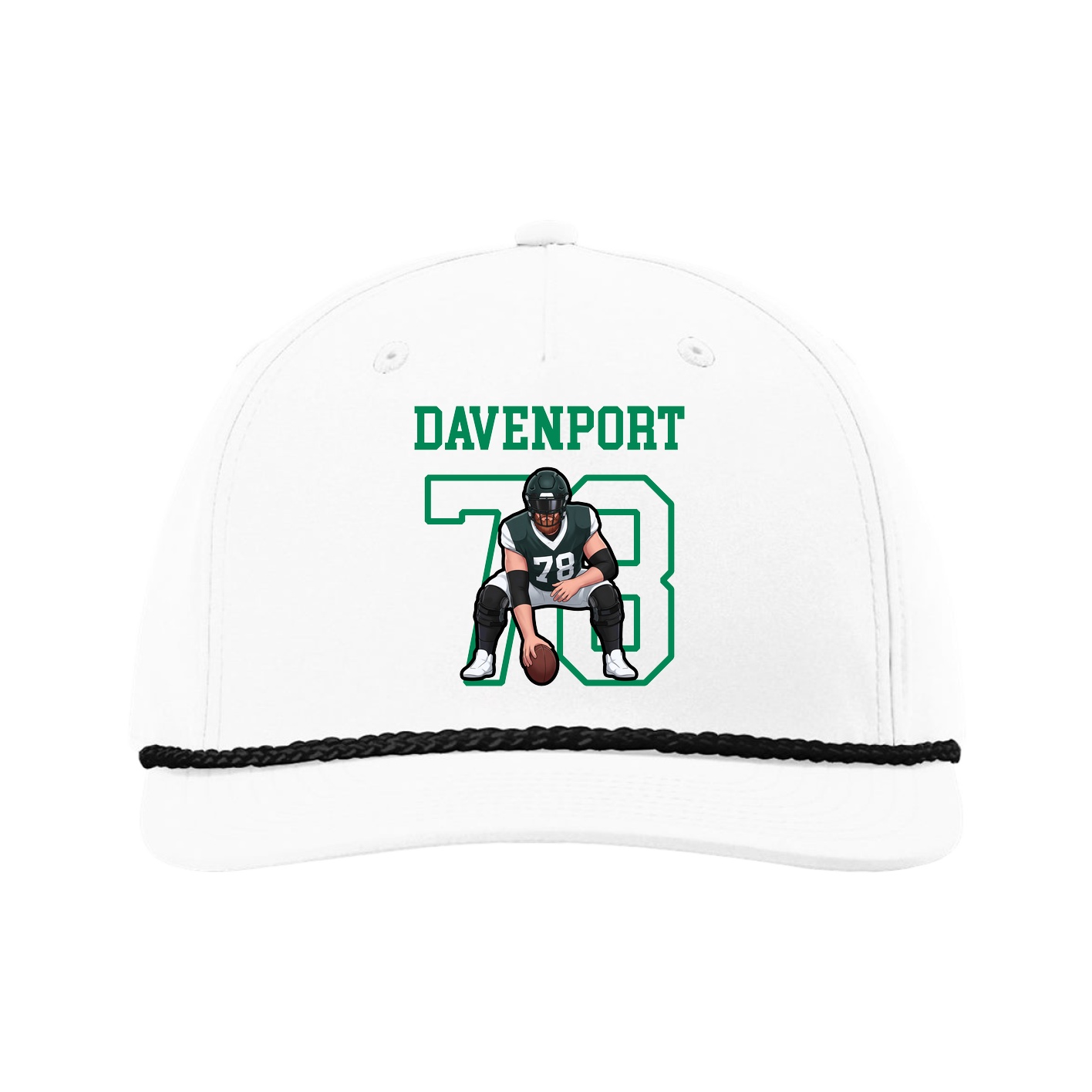 Five-Panel Classic Rope Cap — Shirsey in White
