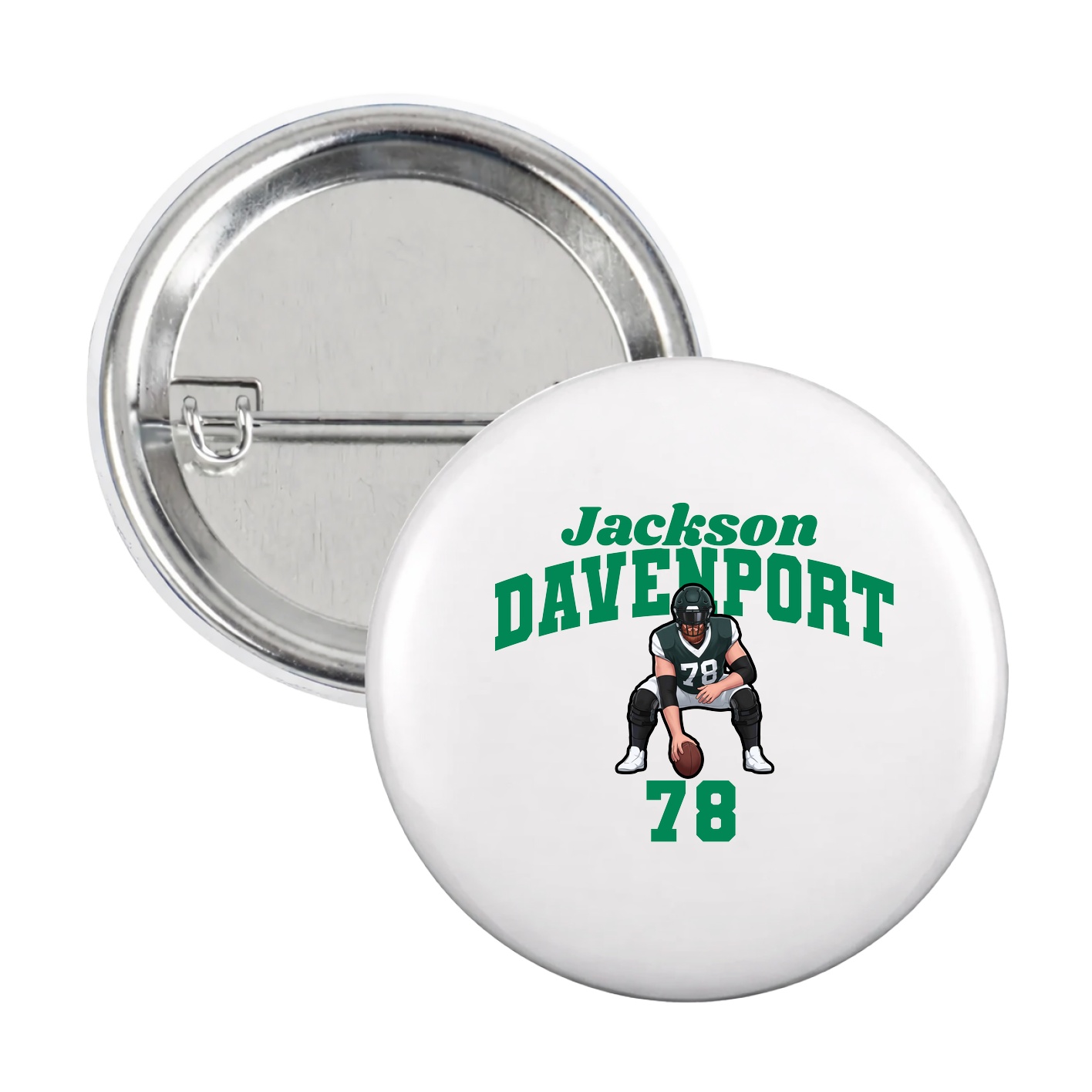 Game Day Button — Signature Arch in White