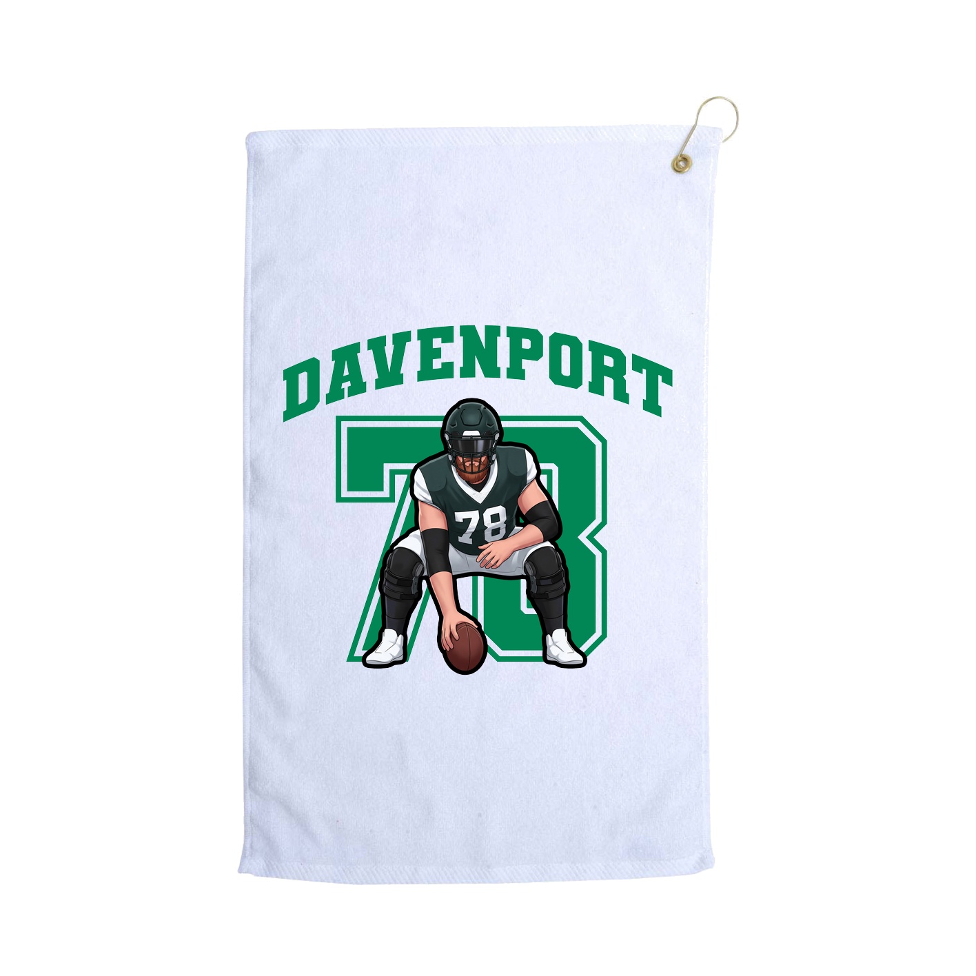 Golf Towel — Number in White