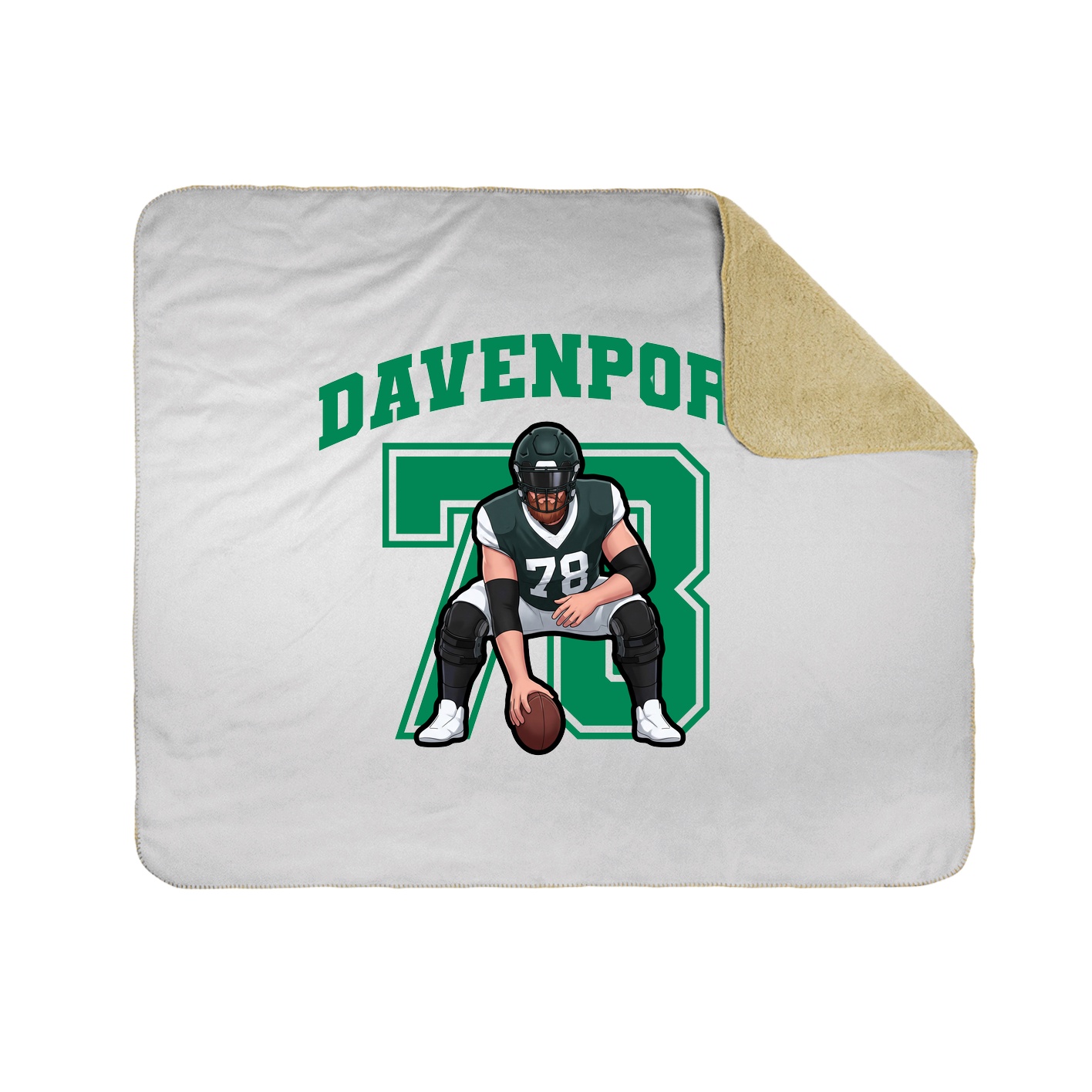 Throw Blanket — Number in White