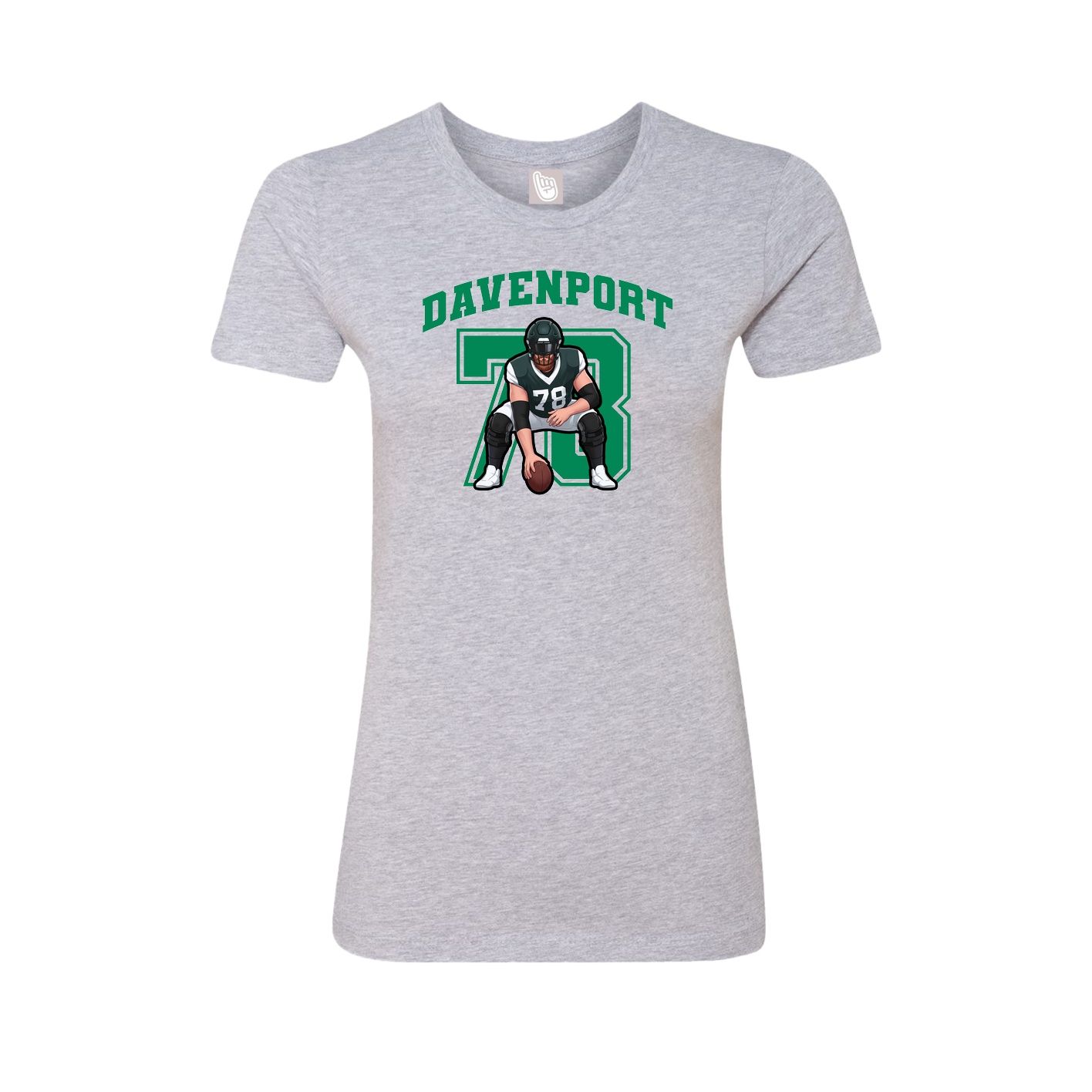 Fitted Women's Tee — Number in Grey