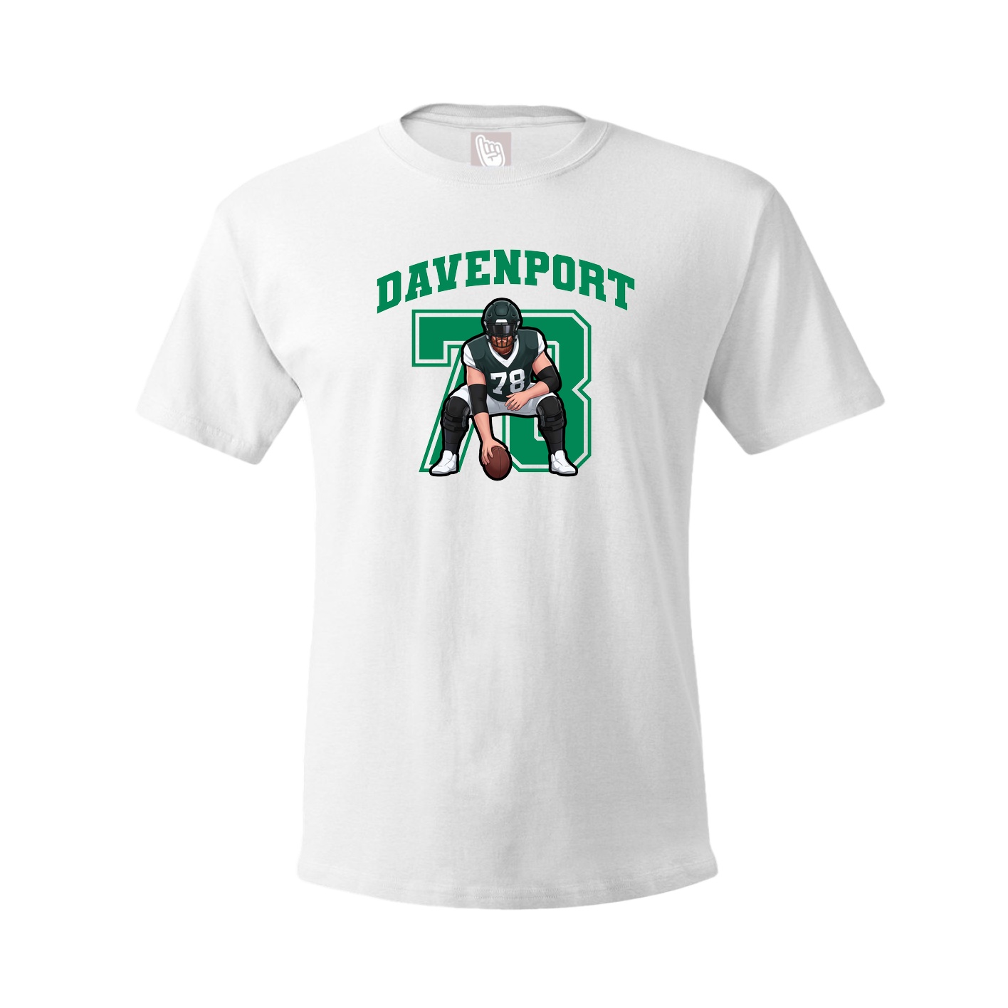Youth Tee — Number in White