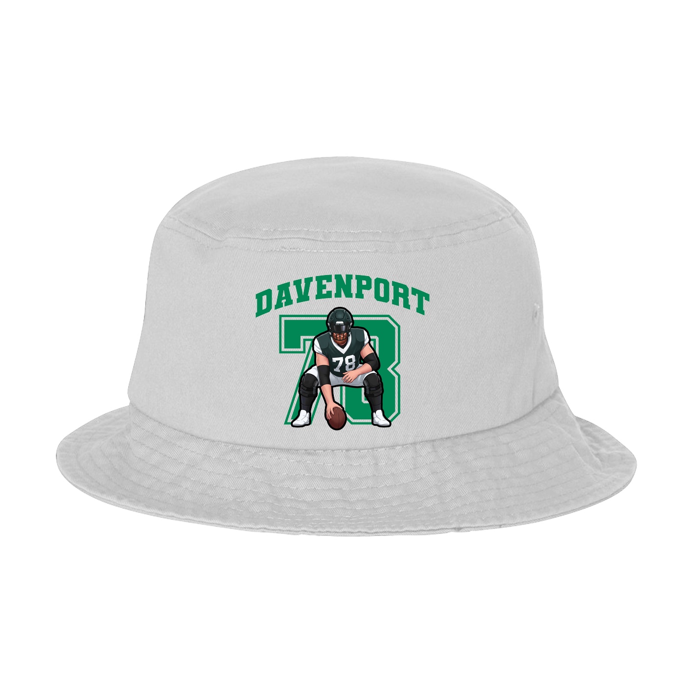 Bucket Cap — Number in White