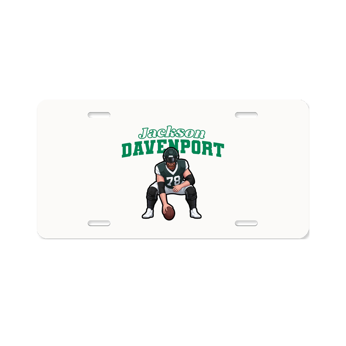License Plate — Name Arch in Classic
