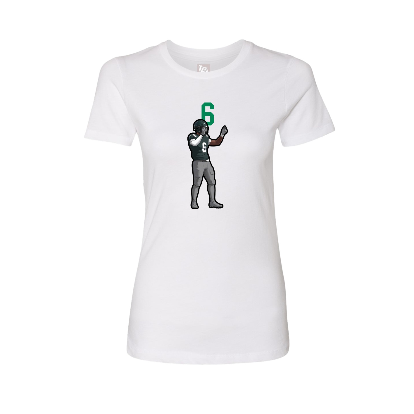 Fitted Women's Tee — Number Top in White