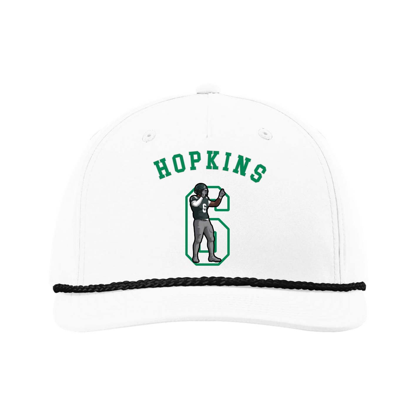 Five-Panel Classic Rope Cap — Shirsey Arch in White