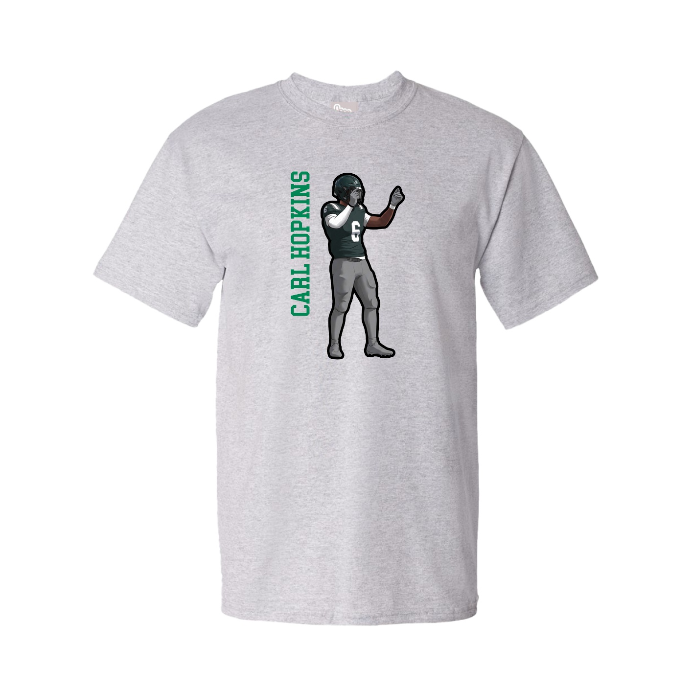 Tee — Name Vertical in Grey