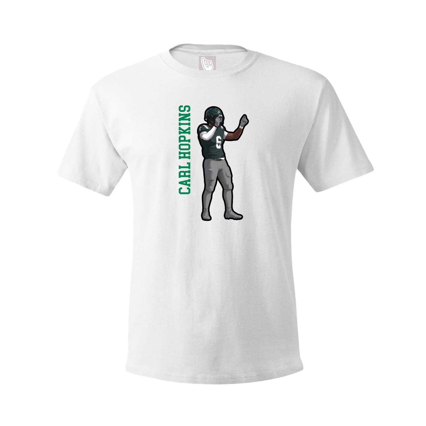 Youth Tee — Name Vertical in White