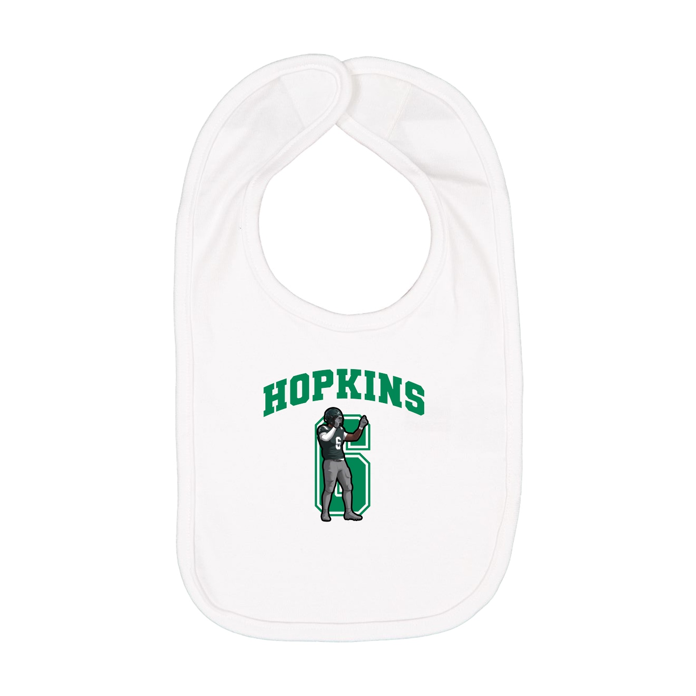 Infant Bib — Number in White