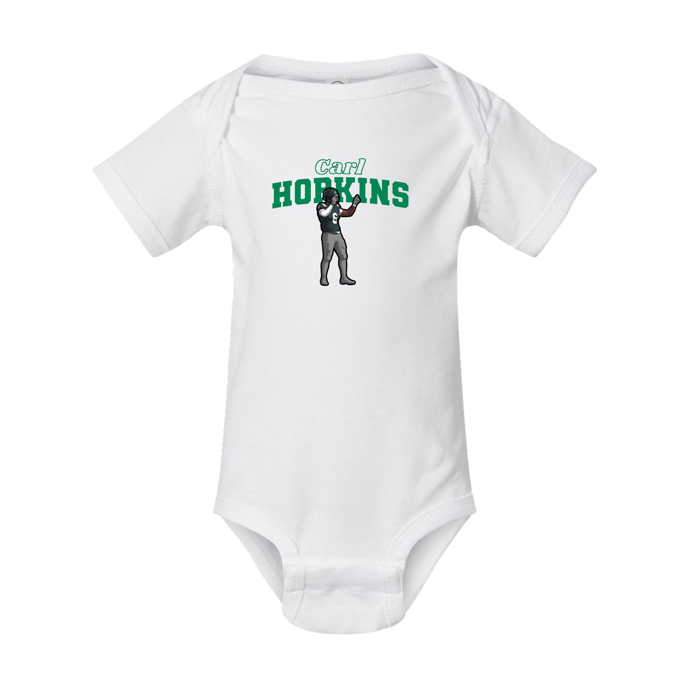 Baby Onesie — Name Arch in White