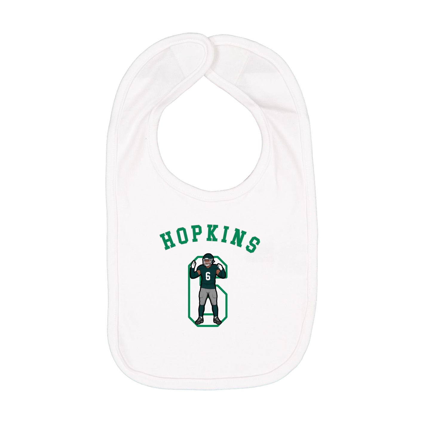 Infant Bib — Shirsey Arch in White