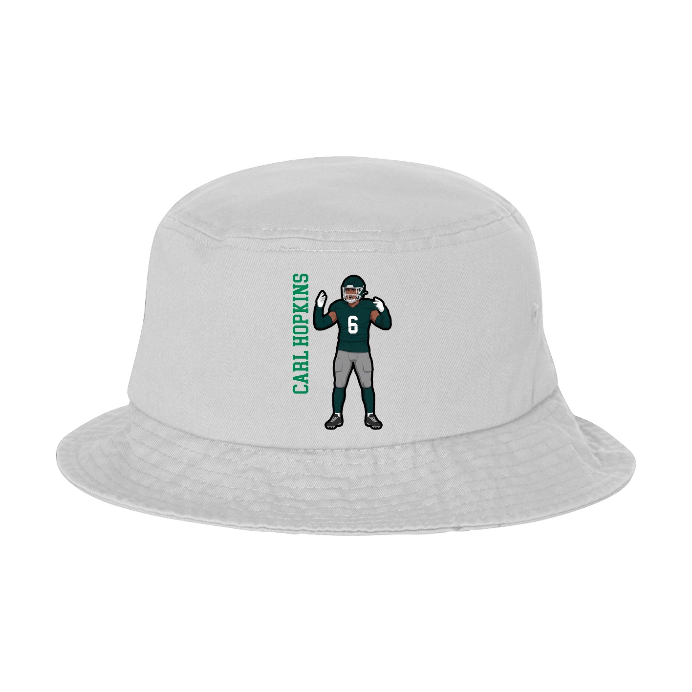 Bucket Cap — Name Vertical in White