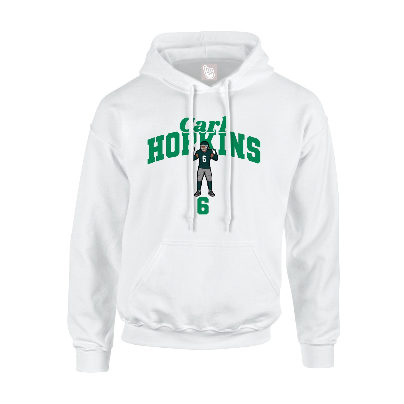 Hoodie — Signature Arch in White