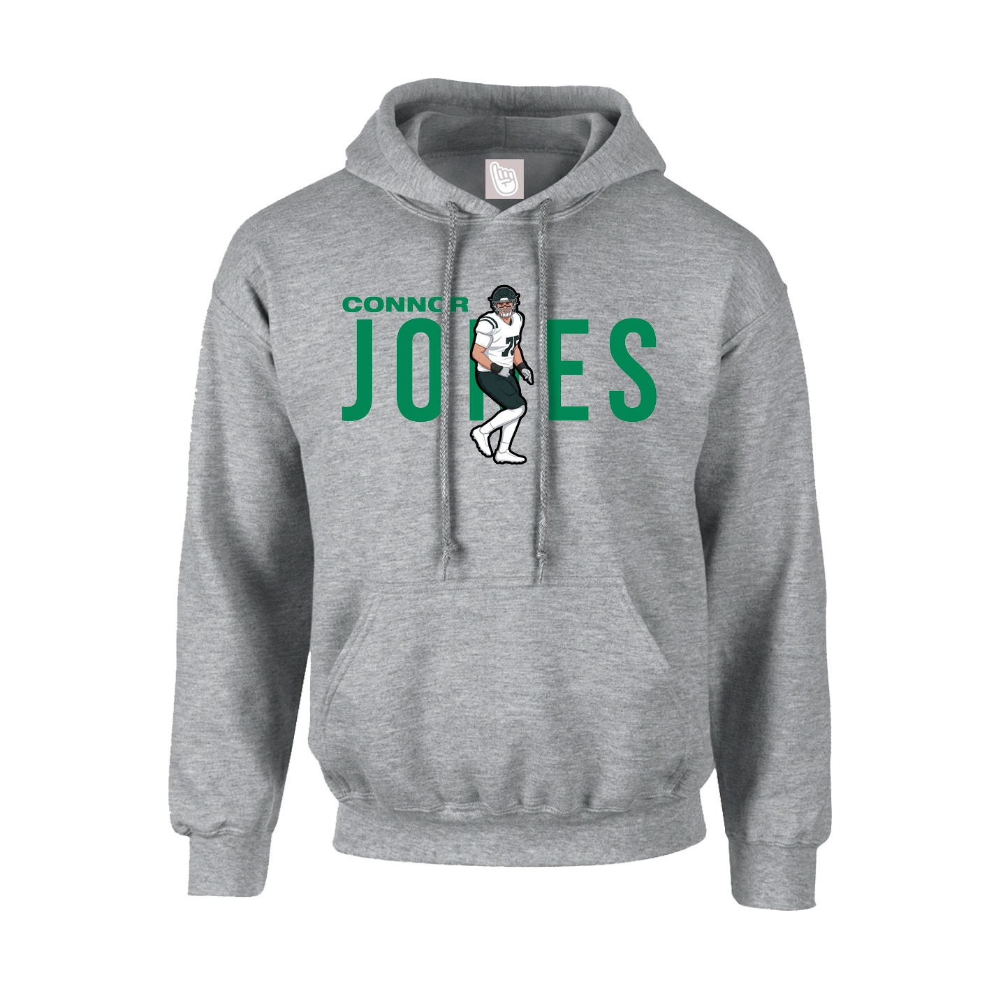 Hoodie — Player Name in Grey