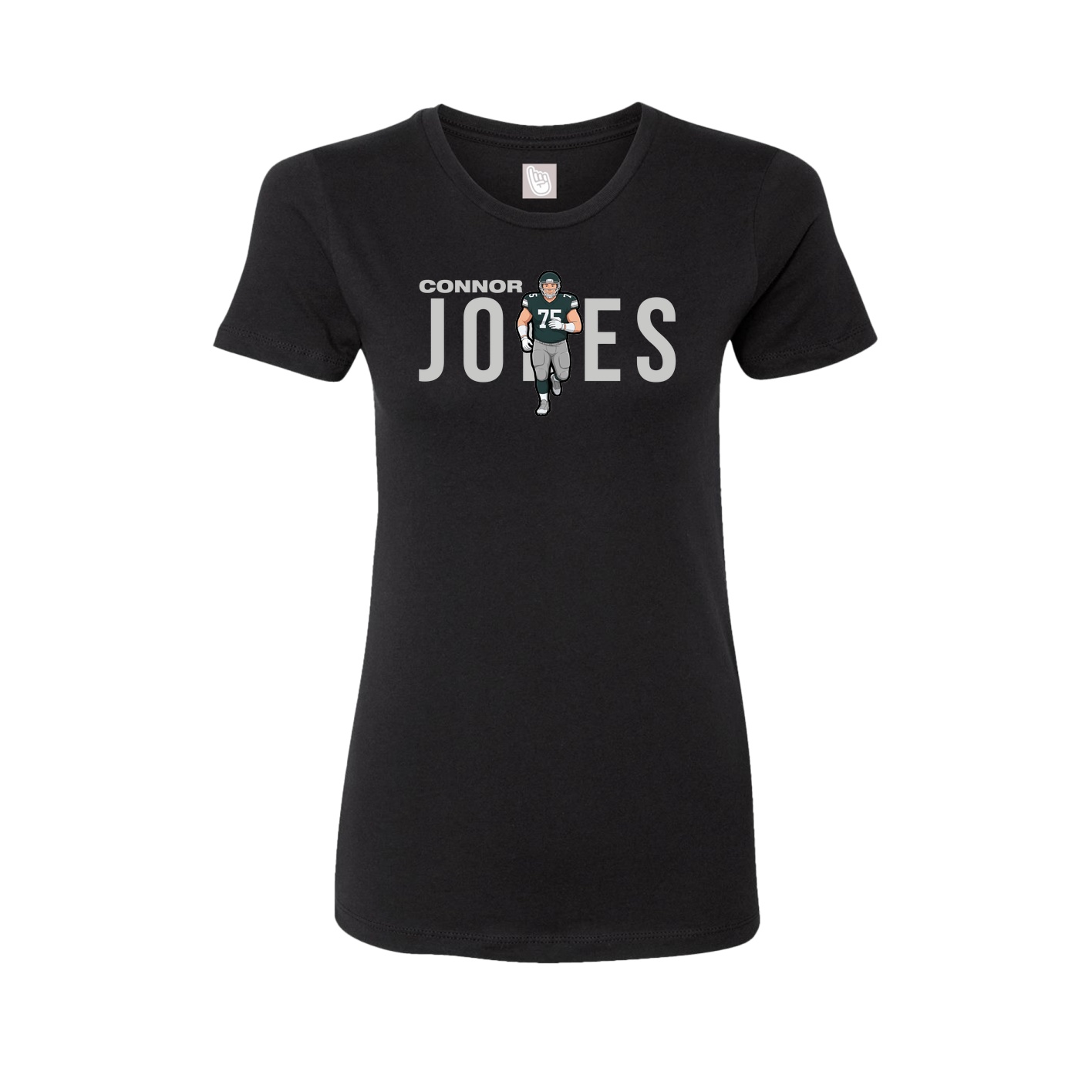 Fitted Women's Tee — Player Name in Black