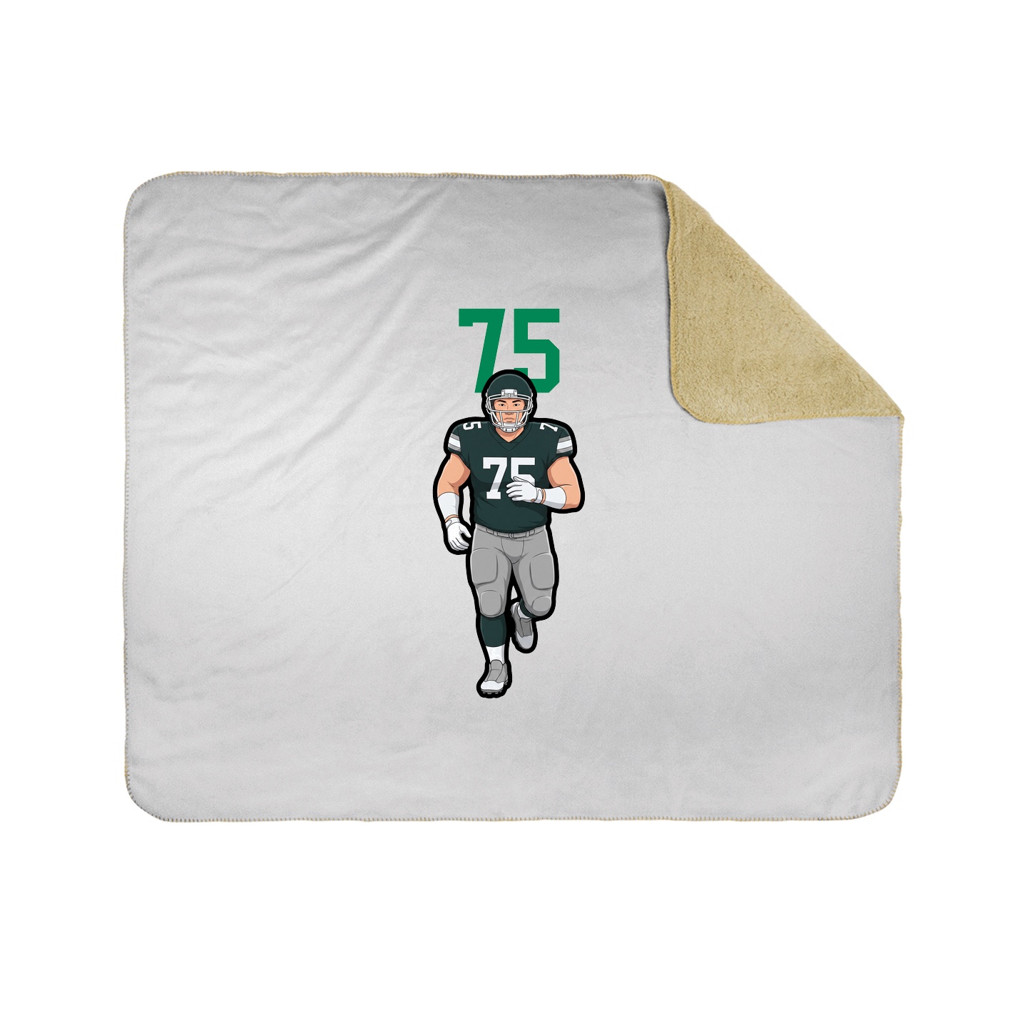 Throw Blanket — Number Top in White