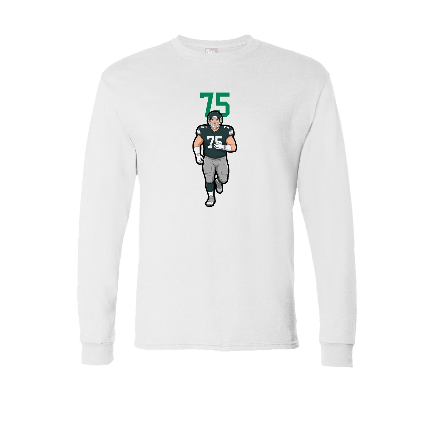 Long Sleeve Tee — Number Top in White