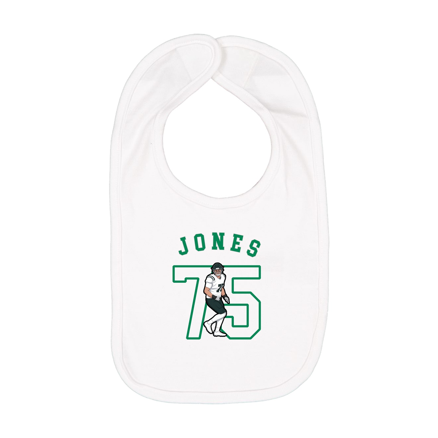 Infant Bib — Shirsey Arch in White