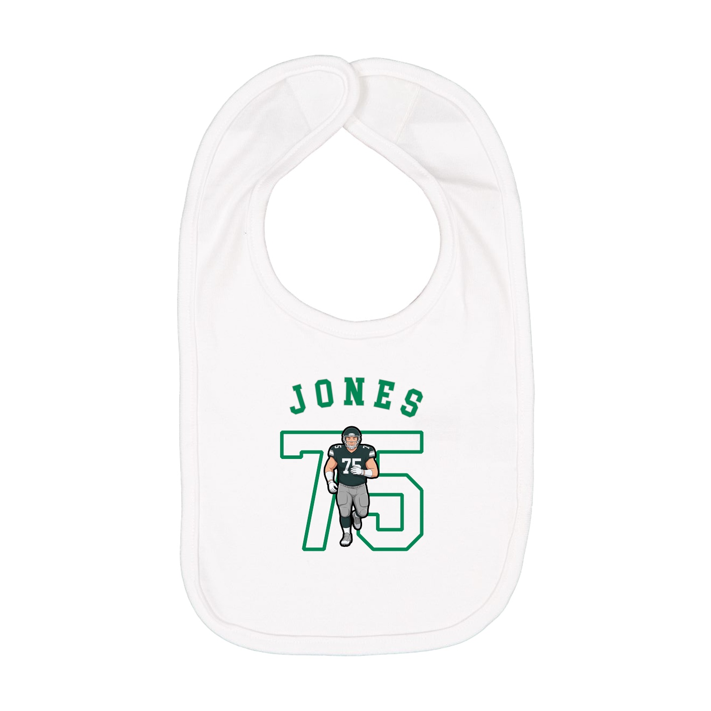 Infant Bib — Shirsey Arch in White
