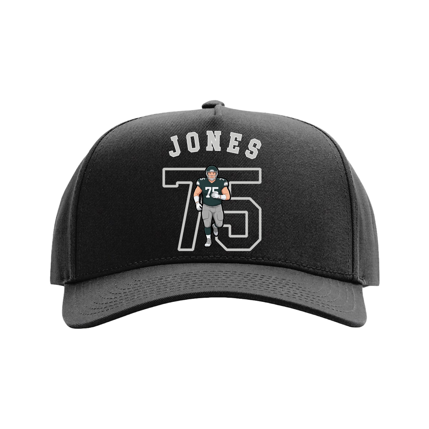 Full Fabric Five-Panel Champ Cap — Shirsey Arch in Black