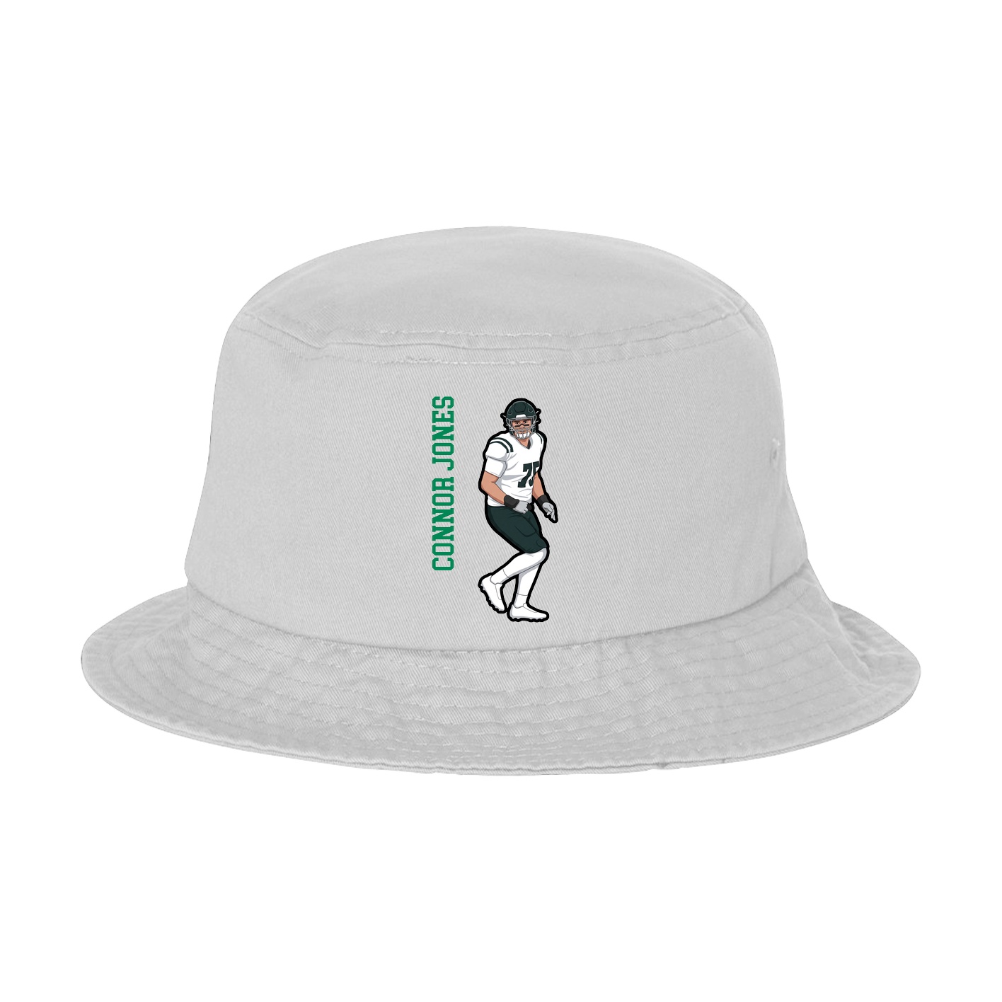 Bucket Cap — Name Vertical in White