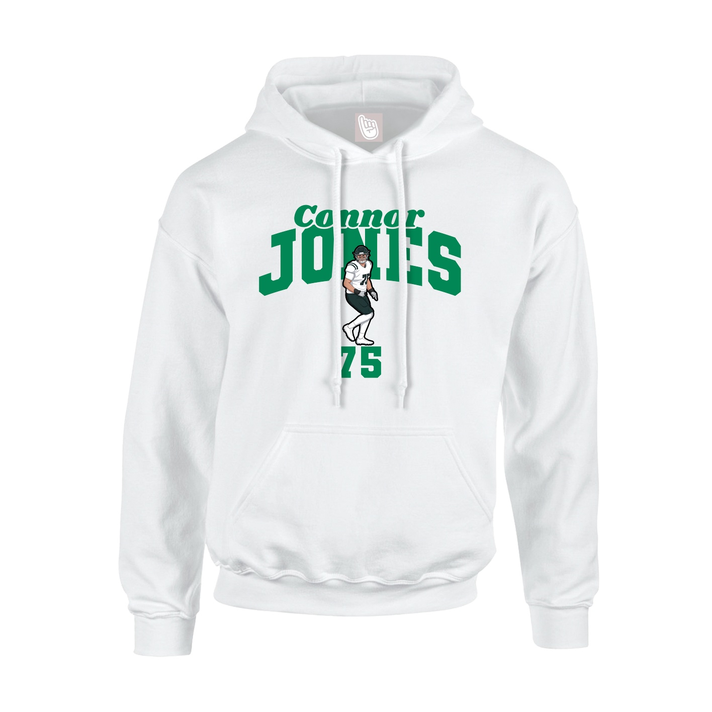 Hoodie — Signature Arch in White